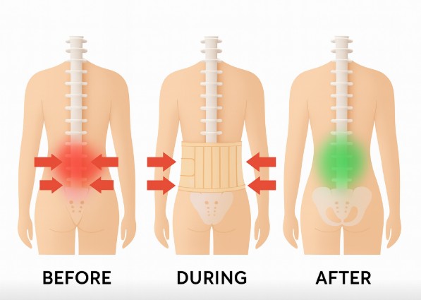 Portable Back Decompression Waist Belt Back Massager Pain Relief Spinal Lumbar Inflatable Traction Belt Air Waist Supports Belts