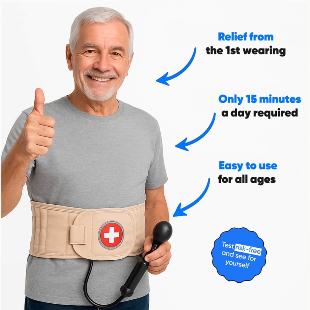 Portable Back Decompression Waist Belt Back Massager Pain Relief Spinal Lumbar Inflatable Traction Belt Air Waist Supports Belts