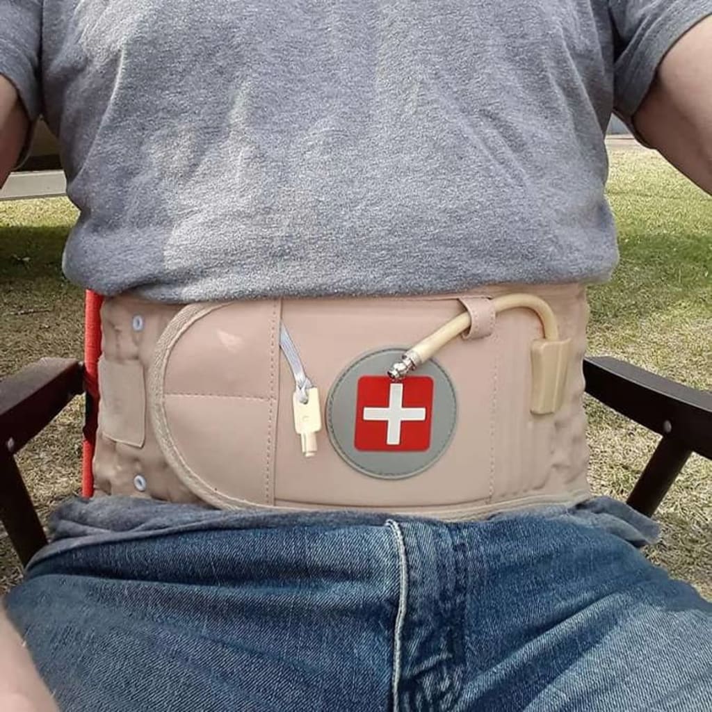 Portable Back Decompression Waist Belt Back Massager Pain Relief Spinal Lumbar Inflatable Traction Belt Air Waist Supports Belts